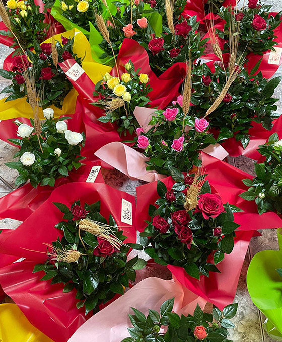 Ramos de rosas de colores
